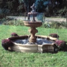 Fontein 33 met rand 110 terra cotta look