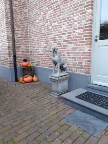 Set Engelse jachthonden op sokkel antraciet kleur - Afbeelding 3