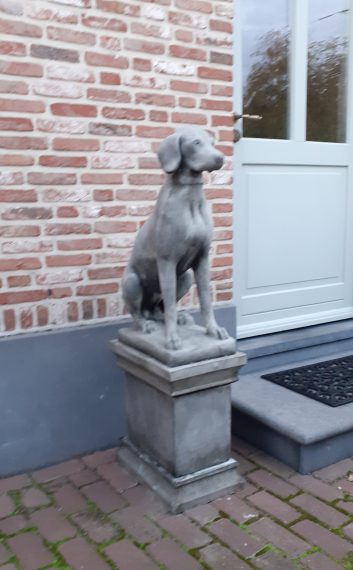 Set Engelse jachthonden op sokkel antraciet kleur - Afbeelding 2
