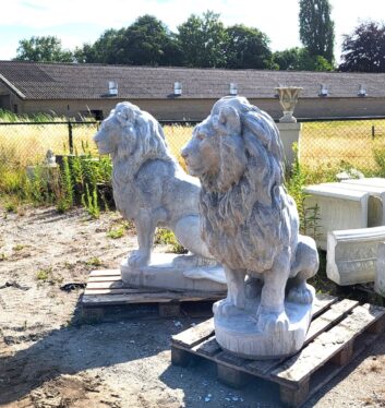 Set betonnen grote leeuwen - Afbeelding 3